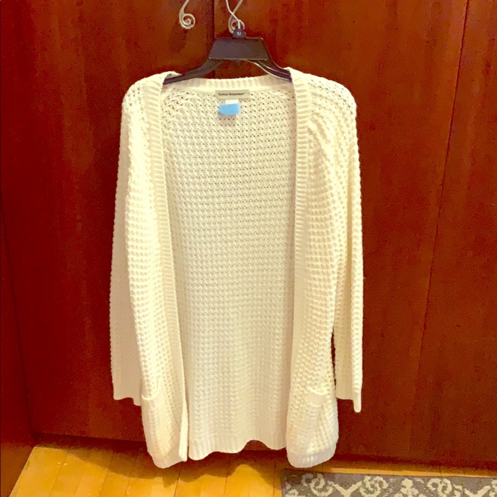 Cotton emporium waffle knit cardigan